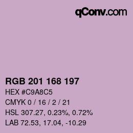 Farbcode: RGB 201 168 197 | qconv.com