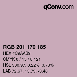 Color code: RGB 201 170 185 | qconv.com