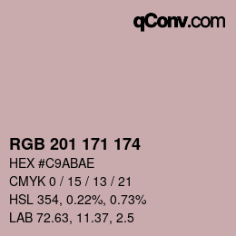 Color code: RGB 201 171 174 | qconv.com