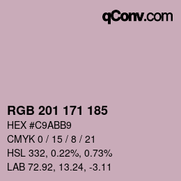 カラーコード: RGB 201 171 185 | qconv.com