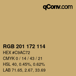 Color code: RGB 201 172 114 | qconv.com