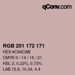 Código de color: RGB 201 172 171 | qconv.com