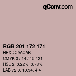 Code couleur: RGB 201 172 171 | qconv.com