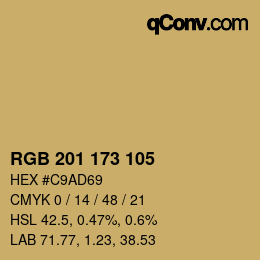 カラーコード: RGB 201 173 105 | qconv.com