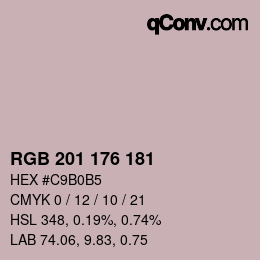 カラーコード: RGB 201 176 181 | qconv.com