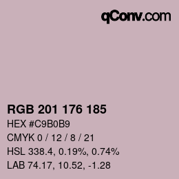 Farbcode: RGB 201 176 185 | qconv.com