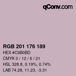 カラーコード: RGB 201 176 189 | qconv.com