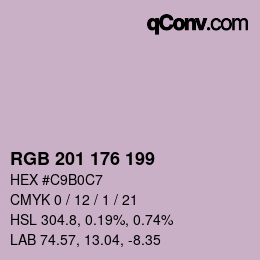 Color code: RGB 201 176 199 | qconv.com