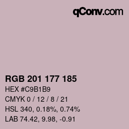 Farbcode: RGB 201 177 185 | qconv.com