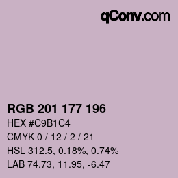 Color code: RGB 201 177 196 | qconv.com