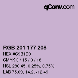 Farbcode: RGB 201 177 208 | qconv.com