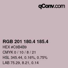 カラーコード: RGB 201 180.4 185.4 | qconv.com