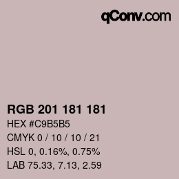 Color code: RGB 201 181 181 | qconv.com