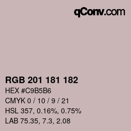 Color code: RGB 201 181 182 | qconv.com