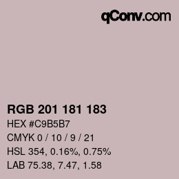 Color code: RGB 201 181 183 | qconv.com