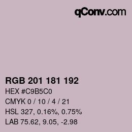 Color code: RGB 201 181 192 | qconv.com