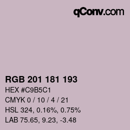 Código de color: RGB 201 181 193 | qconv.com