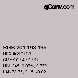 Código de color: RGB 201 193 195 | qconv.com