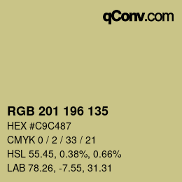 Color code: RGB 201 196 135 | qconv.com