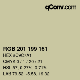 Color code: RGB 201 199 161 | qconv.com