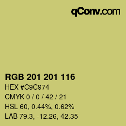 Color code: RGB 201 201 116 | qconv.com