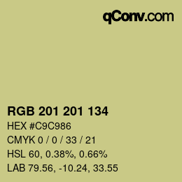 Color code: RGB 201 201 134 | qconv.com