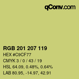 Farbcode: RGB 201 207 119 | qconv.com