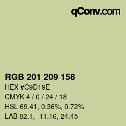 Farbcode: RGB 201 209 158 | qconv.com