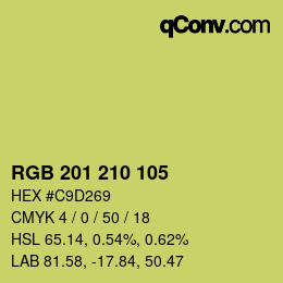 カラーコード: RGB 201 210 105 | qconv.com