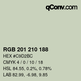 Farbcode: RGB 201 210 188 | qconv.com