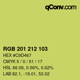 Color code: RGB 201 212 103 | qconv.com