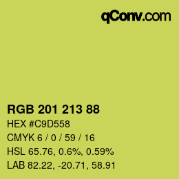 Código de color: RGB 201 213 88 | qconv.com