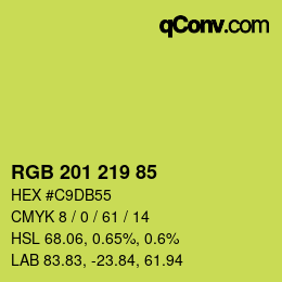 Farbcode: RGB 201 219 85 | qconv.com