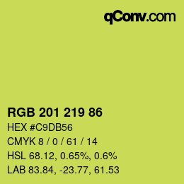 Color code: RGB 201 219 86 | qconv.com