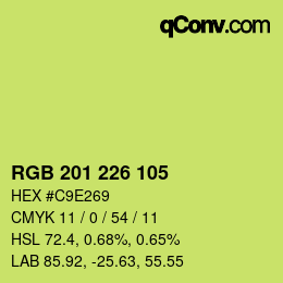 Color code: RGB 201 226 105 | qconv.com