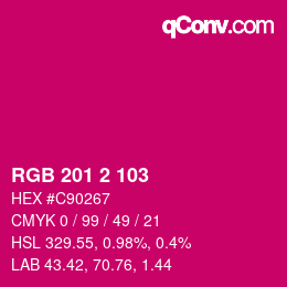 カラーコード: RGB 201 2 103 | qconv.com