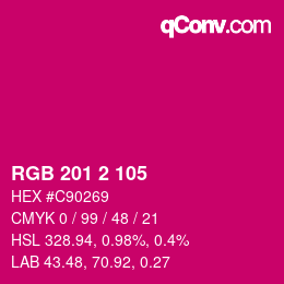 カラーコード: RGB 201 2 105 | qconv.com