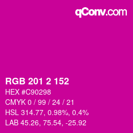 カラーコード: RGB 201 2 152 | qconv.com