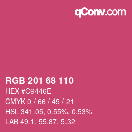 カラーコード: RGB 201 68 110 | qconv.com