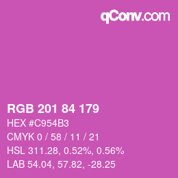 Color code: RGB 201 84 179 | qconv.com