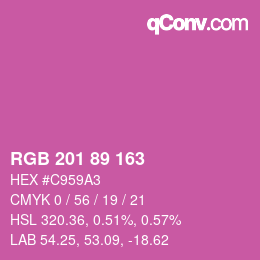 Color code: RGB 201 89 163 | qconv.com