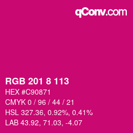 カラーコード: RGB 201 8 113 | qconv.com