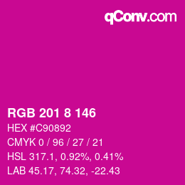 Color code: RGB 201 8 146 | qconv.com