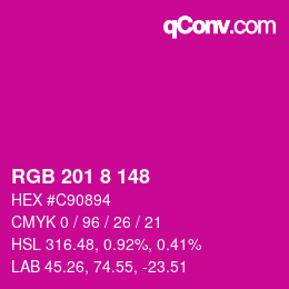 カラーコード: RGB 201 8 148 | qconv.com