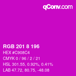 カラーコード: RGB 201 8 196 | qconv.com