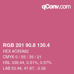 カラーコード: RGB 201 90.8 130.4 | qconv.com