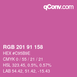 Color code: RGB 201 91 158 | qconv.com