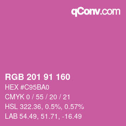 Color code: RGB 201 91 160 | qconv.com