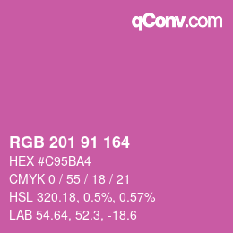 Color code: RGB 201 91 164 | qconv.com