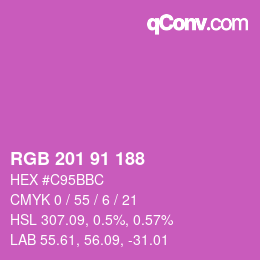 Color code: RGB 201 91 188 | qconv.com